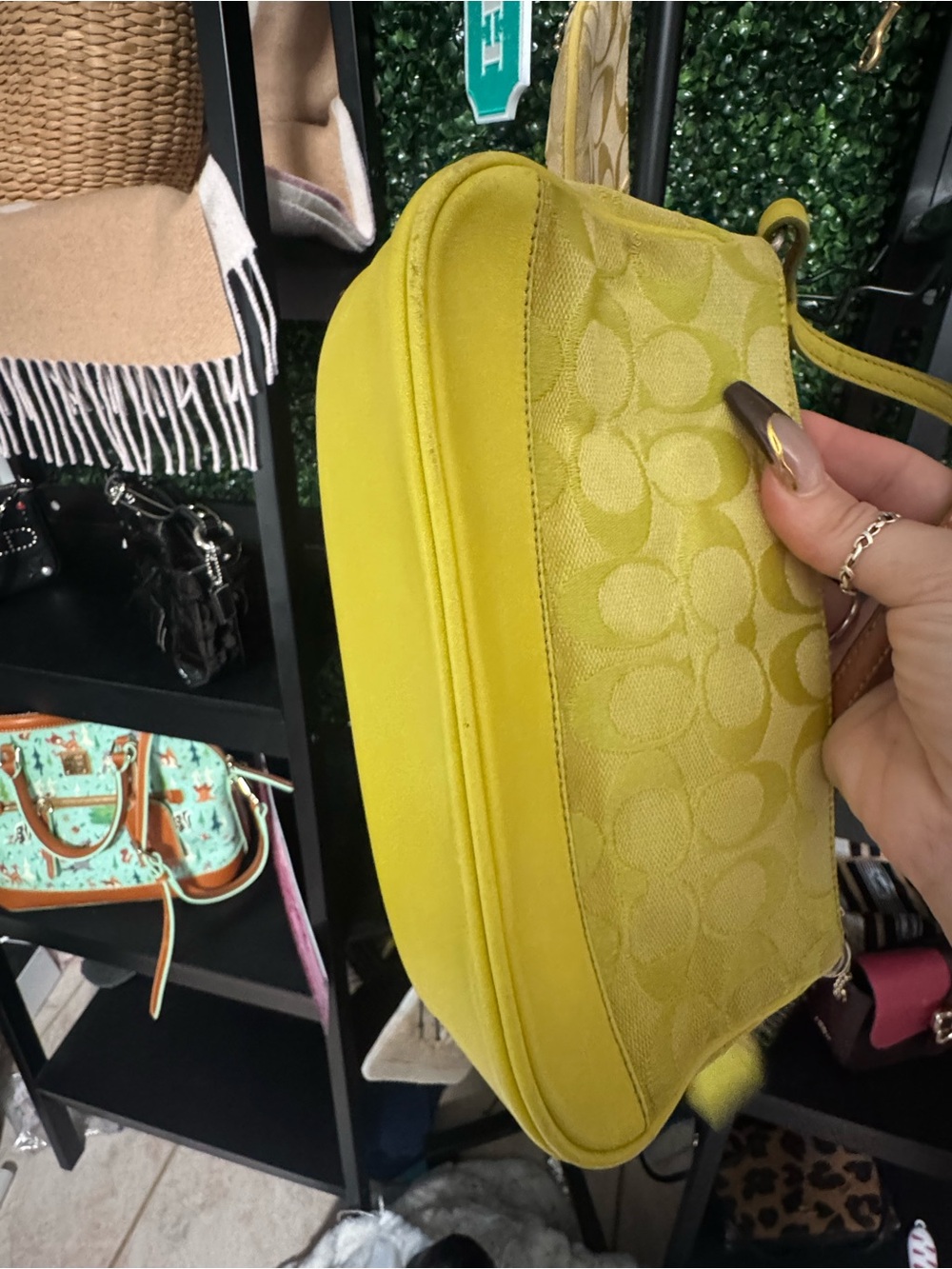 Coach Demi VINTAGE🫶🏻 🍋‍🟩 LIME GREEN RARE - Picture 3 of 7